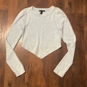 Forever 21 long sleeve ribbed crop top